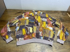 Alan Stuart Shirt Mens Multicolor Abstract Art Pullover Short Sleeve Banded XL