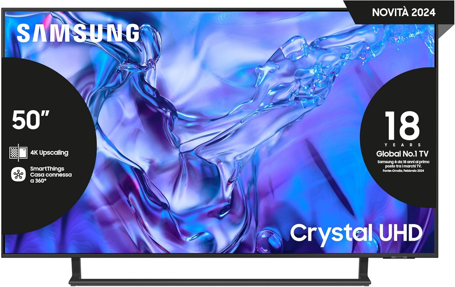 Smart TV UE50DU8570UXZT Crystal UHD 4K, Smart TV 50" Processore Crystal Process