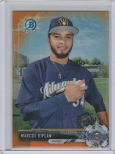 2017 BOWMAN DRAFT MARCOS DIPLAN RC ORANGE REFRACTOR #/25 SSP