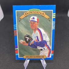 1991 Donruss Diamond Kings #11 Delino DeShields Montreal Expos Baseball Card