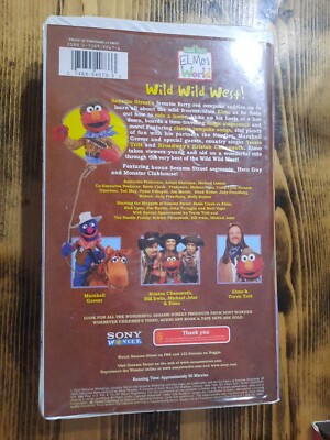レア未開封見本盤フラットワールド FLATWORLD VHS アニメ Elmo's World - Wild Wild West (VHS, 2001) RARE Clamshell Sesame