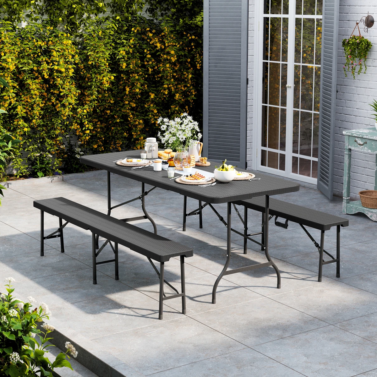 Patio table 2024 and benches