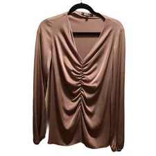Clover Canyon silk popover long sleeve top