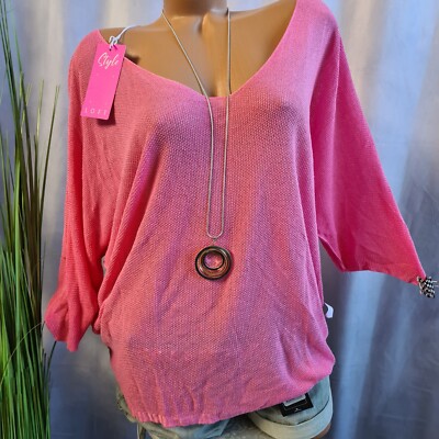 Style Loft Strickjpullover Cardigan Shirt pink Damen Einheitsgröße (1805) NEU