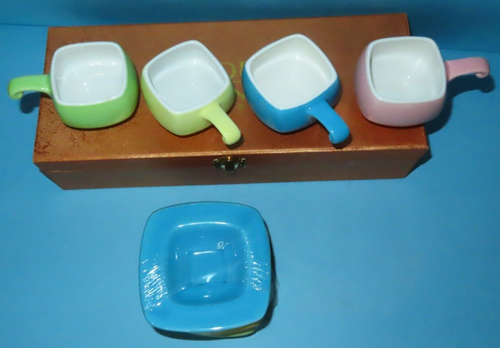 Bijoux Terner Set 4 Tazzine e Piattini Demitasse Tè/Espresso Colori Pastello - Foto 6 di 13
