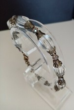 Armband Perlen Armband böhmische Kristalle in zartem lindgrün 20+4 cm,