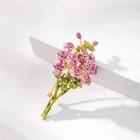 - Exquisite Enamel Flower Badges Luxury Rhinestone Floral Brooch Pin
