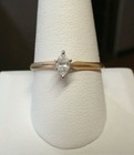 14K Yellow Gold 1/4 CTW Diamond Engagement Ring Size 10.75 R13 — photo 2
