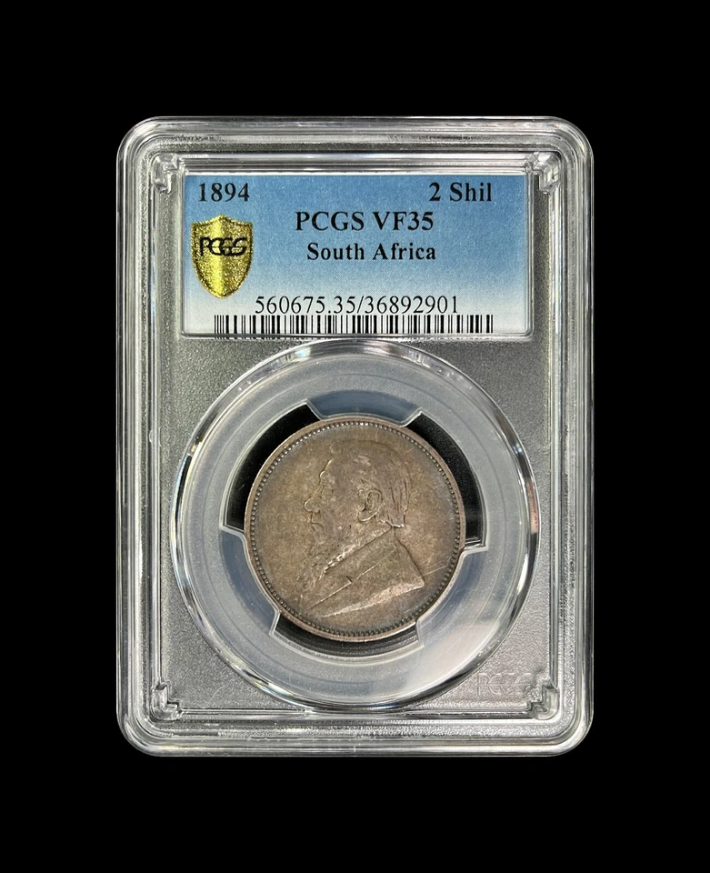 SOUTH AFRICA. 1894, 2 Shillings, Silver - PCGS VF35 - ZAR - Image 2 of 4