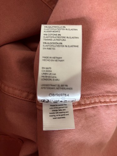 Anthropologie Pilcro Denim Sweetheart Neckline dress coral UK S RRP £130 - Picture 14 of 18