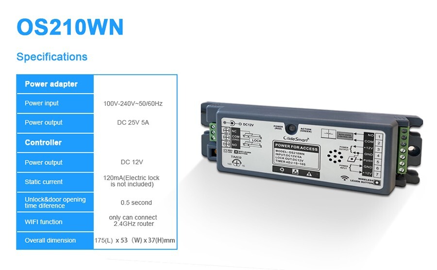 WiFi Access Control Magnetic Lock System with Wireless Fingerprint Keypad
