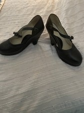 John Fluevog Pinups Sally Jane Retro Wedge Heels 10 Black