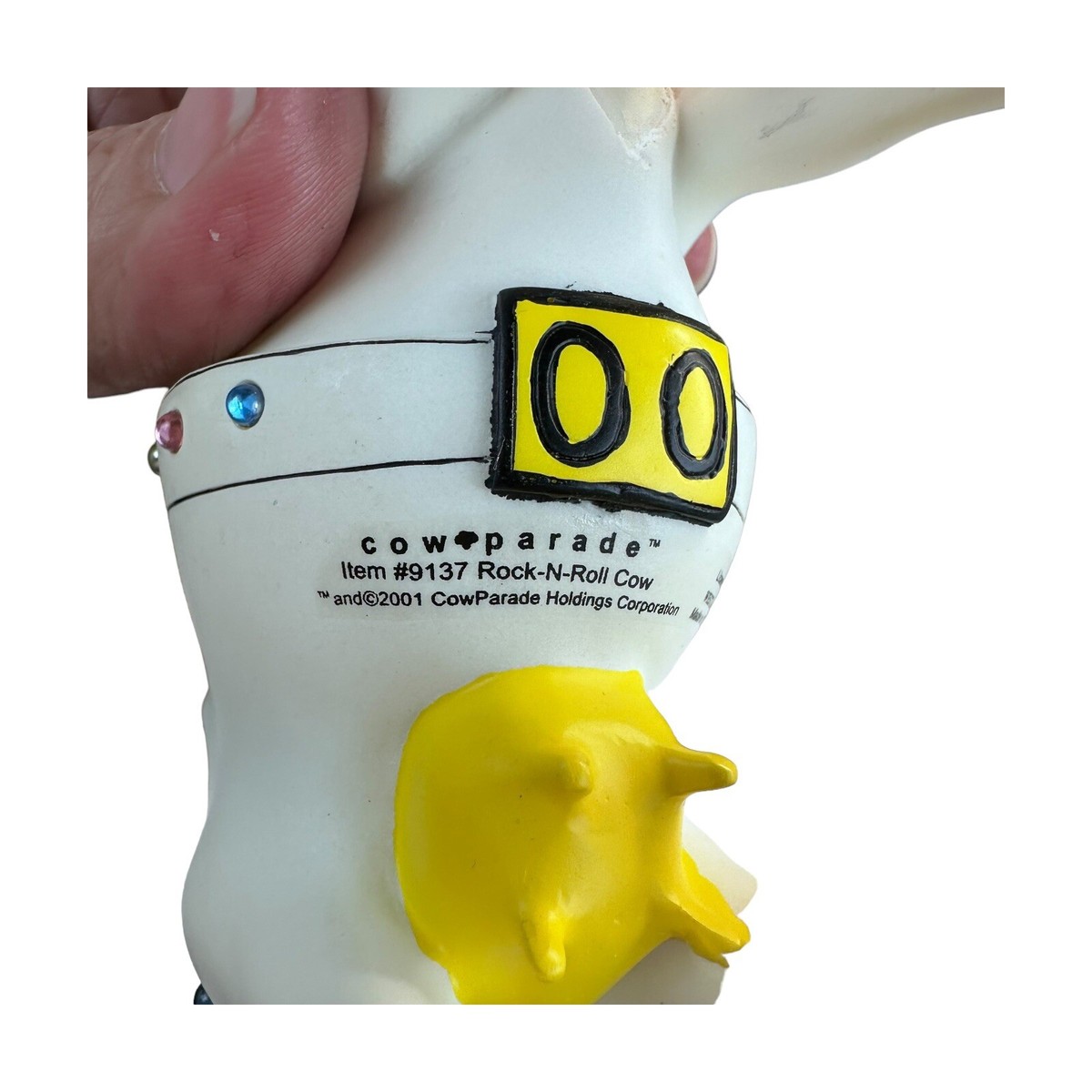 Cow Parade “Rock-N-Roll” Elvis Cow Figure 9137 Retired In Box W