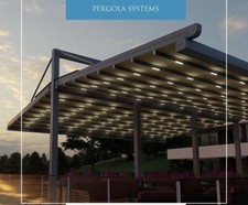 Pergola Gazebo Canopy Aluminum Led Lights Garden Restaurants Bar Coffee Shop
