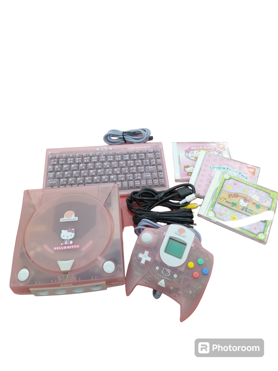 SEGA Dreamcast HKT-3000 HELLO KITTY Skeleton Pink Working limited 
