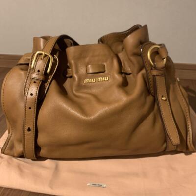 バッグ miu miu side ribbon 2way HandBag Brown s-l400.jpg