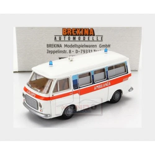 1:87 BREKINA PLAST Fiat 238 Minibus Ambulanza 1966 White BRE34415 - Immagine 2 di 2