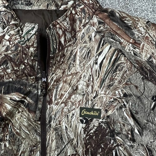 Gamehide Mossy Oak Duck Blind Camo Hunting Jacket Mens Sz 3XL Reversible - Picture 3 of 13