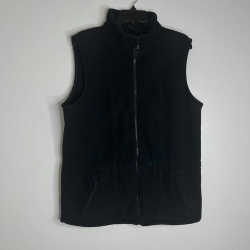 Gilet Eddie Bauer donna medio senza maniche full zip outdoor nero pile casual - Foto 3 di 11