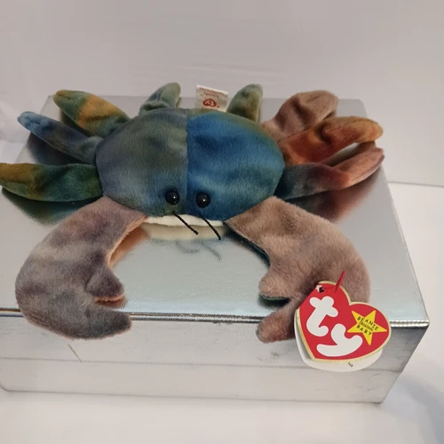 Vintage Claude The Crab Ty Beanie Baby 1996 Multicolor Original NWT