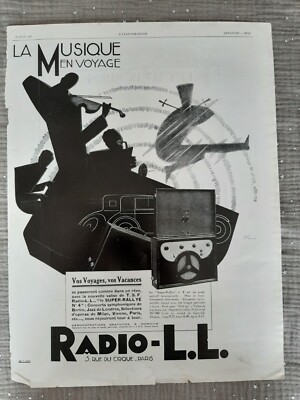 Alte Pressewerbung Radio L.L von 1929 - Old paper advertisement