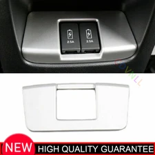 For Honda CRV CR-V 2017-2022 Matte Silver Car Rear USB Socket Switch Frame Trim