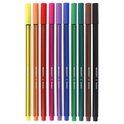 Westcott STORYLINER Fineliner Mix 10 Stück, 0,4mm Strichstärke