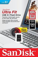 USB Drive 128GB SanDisk Ultra Fit SDCZ430 3.1 Mini Flash Drive Memory Stick New