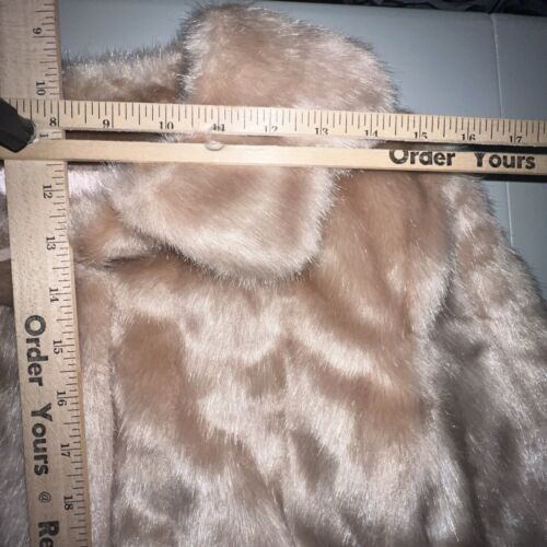 Terry Lewis classic luxuries faux fur Women’s Jacket XS pink 3/4 sleeve lined - Picture 3 of 14