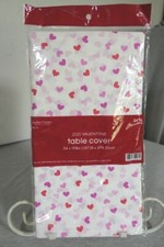 NEW Hobby Lobby Red Valentine Hearts Paper Tablecloth Party D cor 108" x 54"