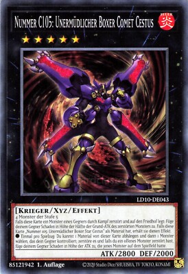 Yu Gi Oh! Nummer C105: Unermüdlicher Boxer Comet Cestus LD10-DE043 Common