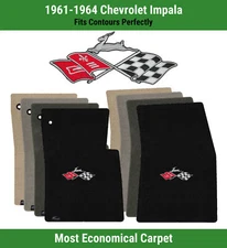 Lloyd Velourtex Front Mats for '61-64 Impala w/Chevy Cross Flags with Impala