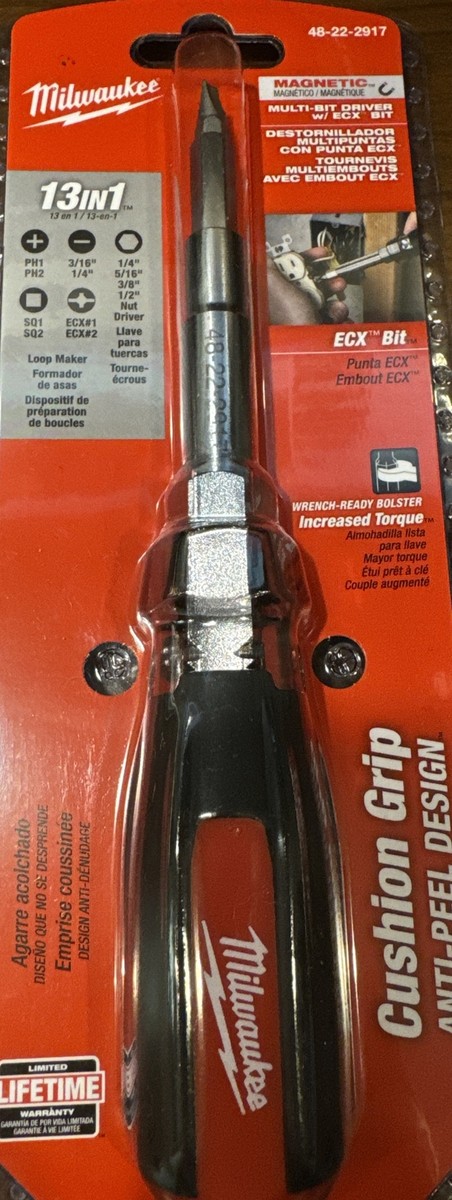 Oral−B D12013T Milwaukee 13-in-1 Magnetic Multi-Bit Screwdriver With Ecx Bit 48