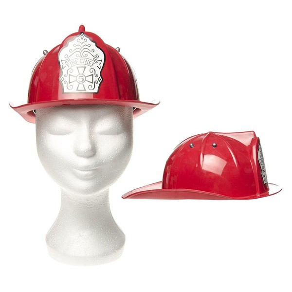 Feuerwehrhelm Kinder Fasching GrößEnverstellbar - Farbe Rot Kindergeburtstag-image
