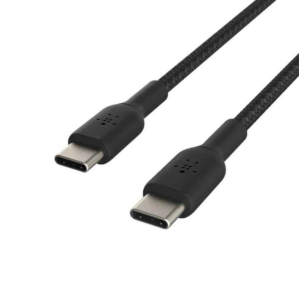 BELKIN Boost Charge Braided Fast Charging USB-C to USB-C Cable 1m - Black - Image 3 of 4