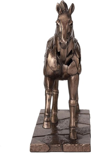 Figurina scultura leggera illuminazione cavallo al galoppo design 8 7/8 pollici - Foto 7 di 7