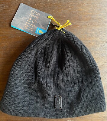 Seger Denim Unisex Beanie Ski Snow Winter Snowboard hat-black- *NEW* D32