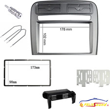 SoundPLUS Mascherina Radio 2DIN Fiat Grande Punto - Kit di Montaggio (SILVER)