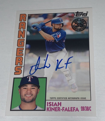 2019 Topps Isiah Kiner-Falefa 1984 Topps Autographs Auto #84A-IKF