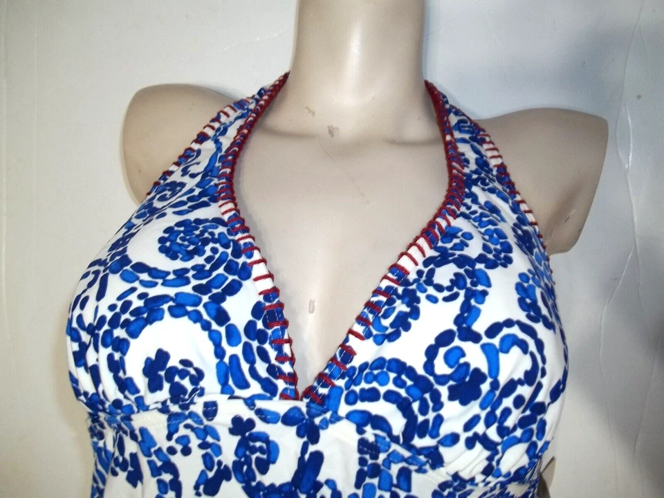 NOVO TRAJE DE BANHO BE CREATIVE TAMANHO 12 SAIA TANKINI TOP PARTE INFERIOR SAIA AZUL 2 PEÇAS - Imagem 4 de 4