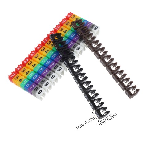 100 Pcs Tag Numeri Di Filo Marcatori Cavi Targhette Identificative Del Cordone - Photo 8/12