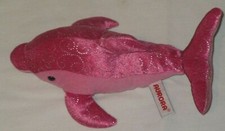 Aurora Pink Sparkle 9 Inch Plush Toy Dolphin Aquarium Gift Shop
