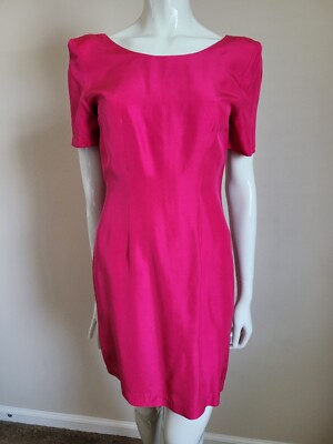 navy blue dress for baby girl 90s Hot Pink Terrycloth Mini Dress (S) main image 1