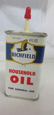 VINTAGE ADVERTISING RICHFIELD OIL CAN HANDY OILER TIN D-355 | eBay