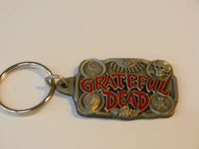 GRATEFUL DEAD RED PEWTER KEY CHAIN