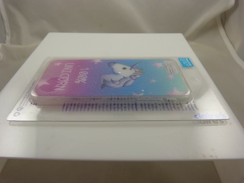 se adapta a iPhone 6 plus, 7 y 8 + plus funda de teléfono 100% unicornio brillo azul rosa estrella - Imagen 7 de 9