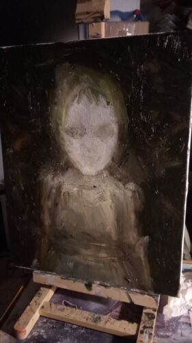 Original Oil Painting Of Gothic Girl - Picture 8 of 10