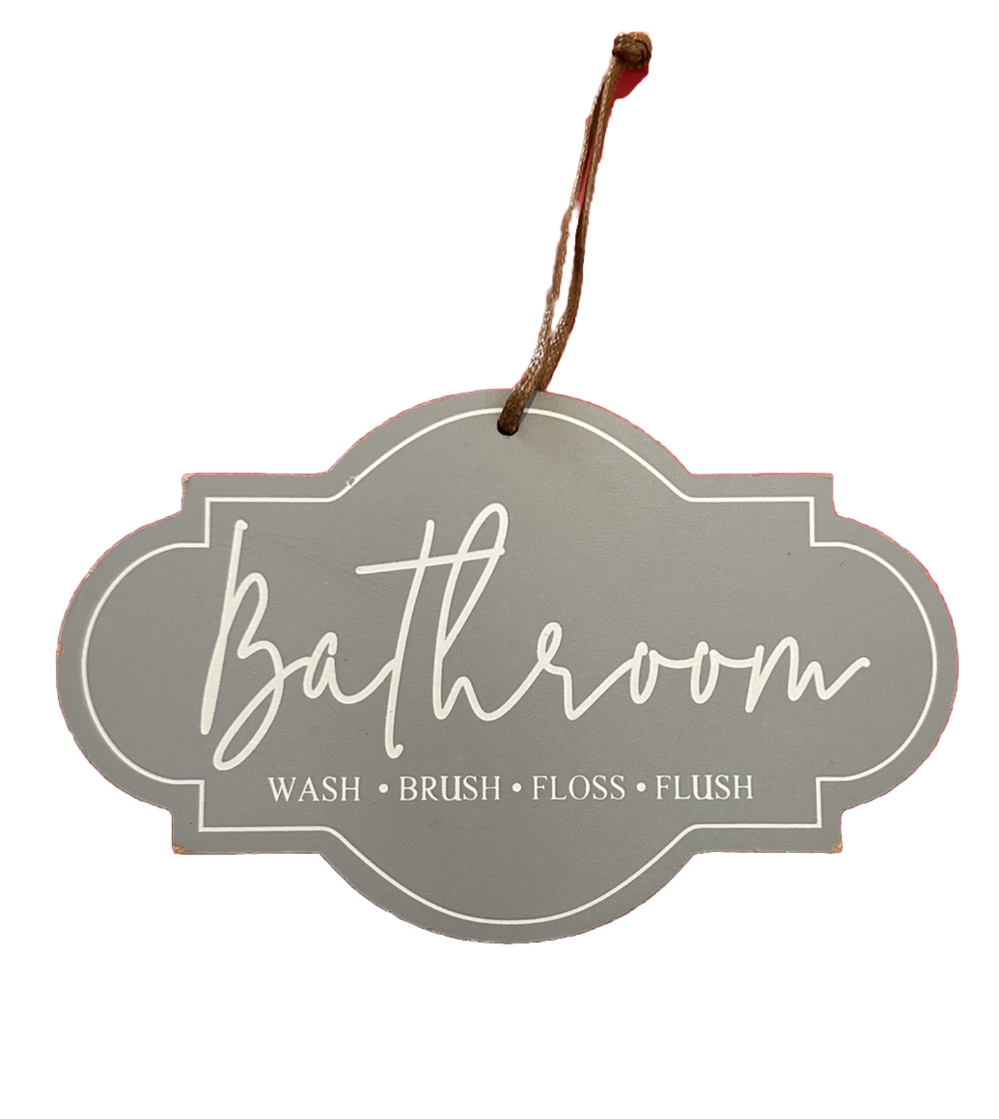 New Accent Wall Decor Wood Sign Bathroom Wash Brush Floss Flush Farmhouse Decor