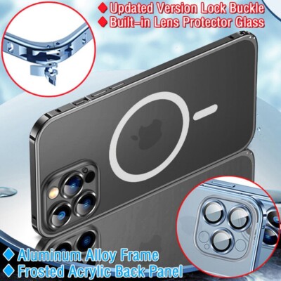 For iPhone 15 14 Pro Max Version 2.0 Clean Lens Phone Case With Camera Protector