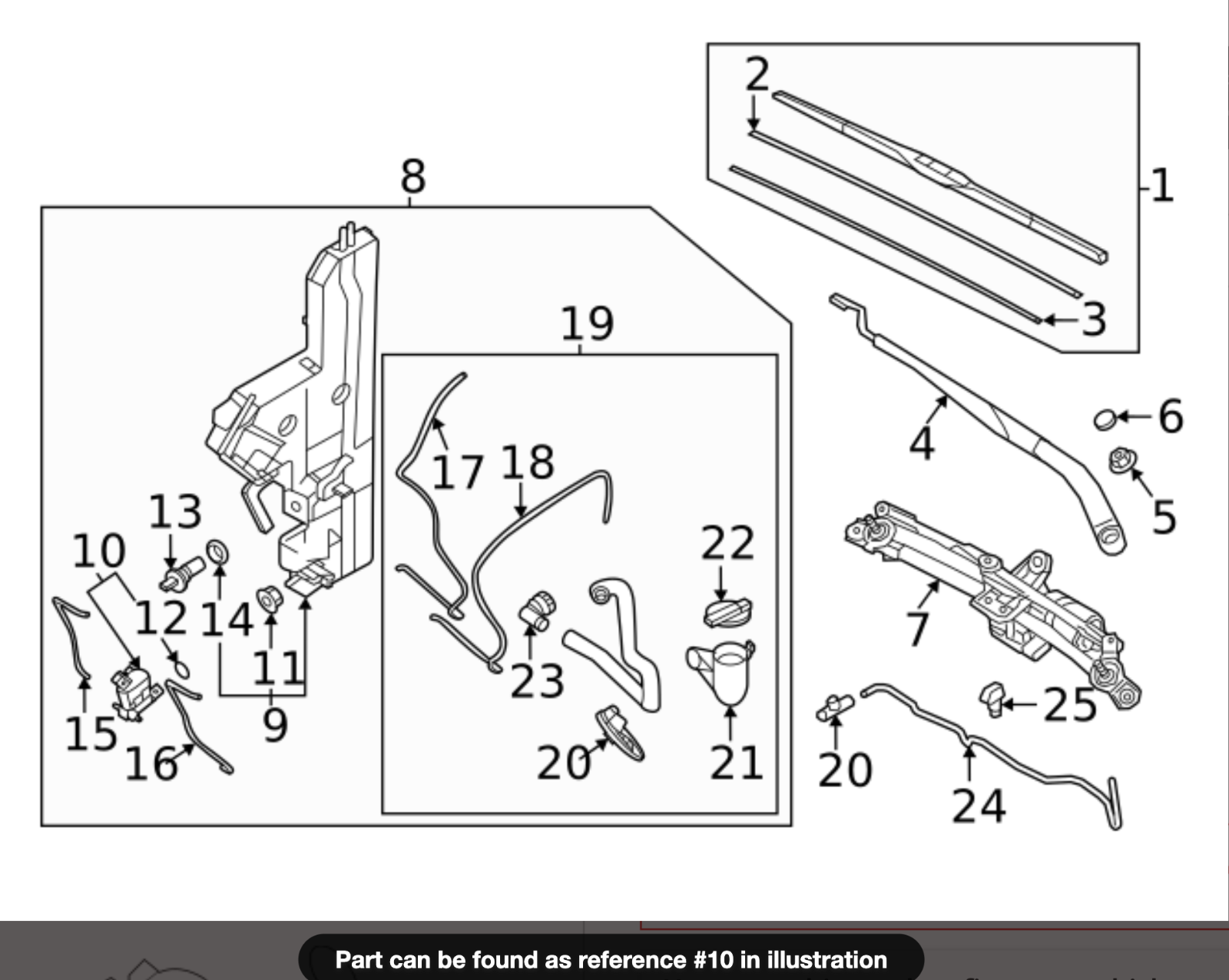 OEM 98510-2J500 MOTOR & PUMP ASSY-W/SHLD WASHER Fedex for Kia Stonic ...